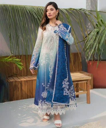 Libas Studios QalamKar QLine-Lawn Embroidered 3 Piece women Suit LS QK-092402