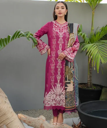 Libas Studios QalamKar QLine-Lawn Embroidered 3 Piece women Suit LS QK-092403