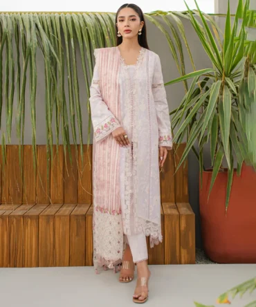 Libas Studios QalamKar QLine-Lawn Embroidered 3 Piece women Suit LS QK-092404