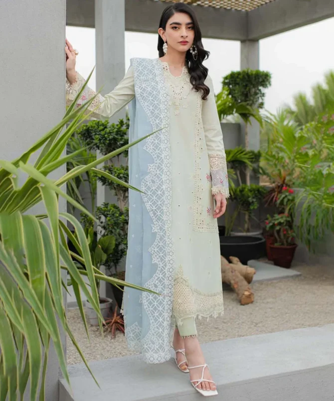 Libas Studios QalamKar QLine-Lawn Embroidered 3 Piece women Suit LS QK-092407