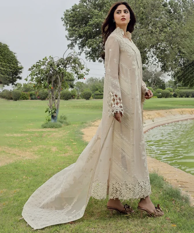 Libas Studios QalamKar Festive Lawn Embroidered 3 Piece women Suit LS QK-082401 01