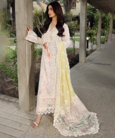 Libas Studios QalamKar Festive Lawn Embroidered 3 Piece women Suit LS QK-082405 01