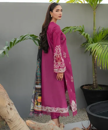 Libas Studios QalamKar QLine-Lawn Embroidered 3 Piece women Suit LS QK-092403 01