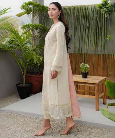 Libas Studios QalamKar QLine-Lawn Embroidered 3 Piece women Suit LS QK-092406 01