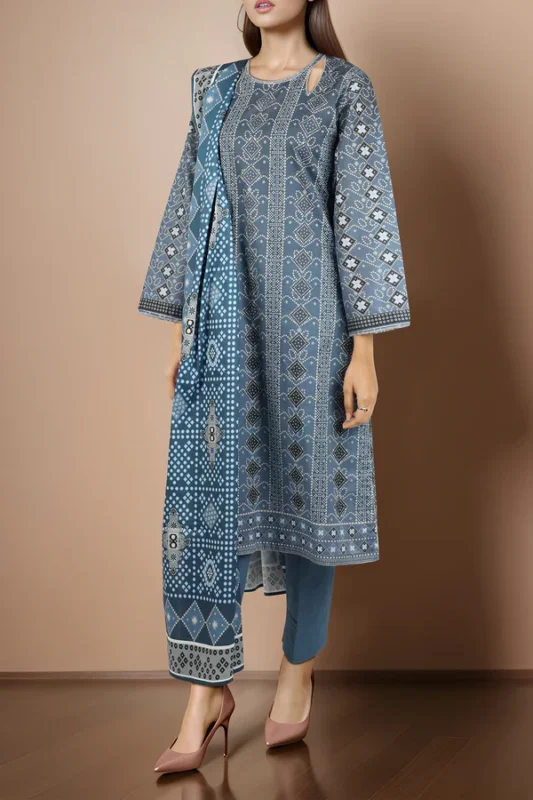 Saya Printed Lawn 3 Piece Suit