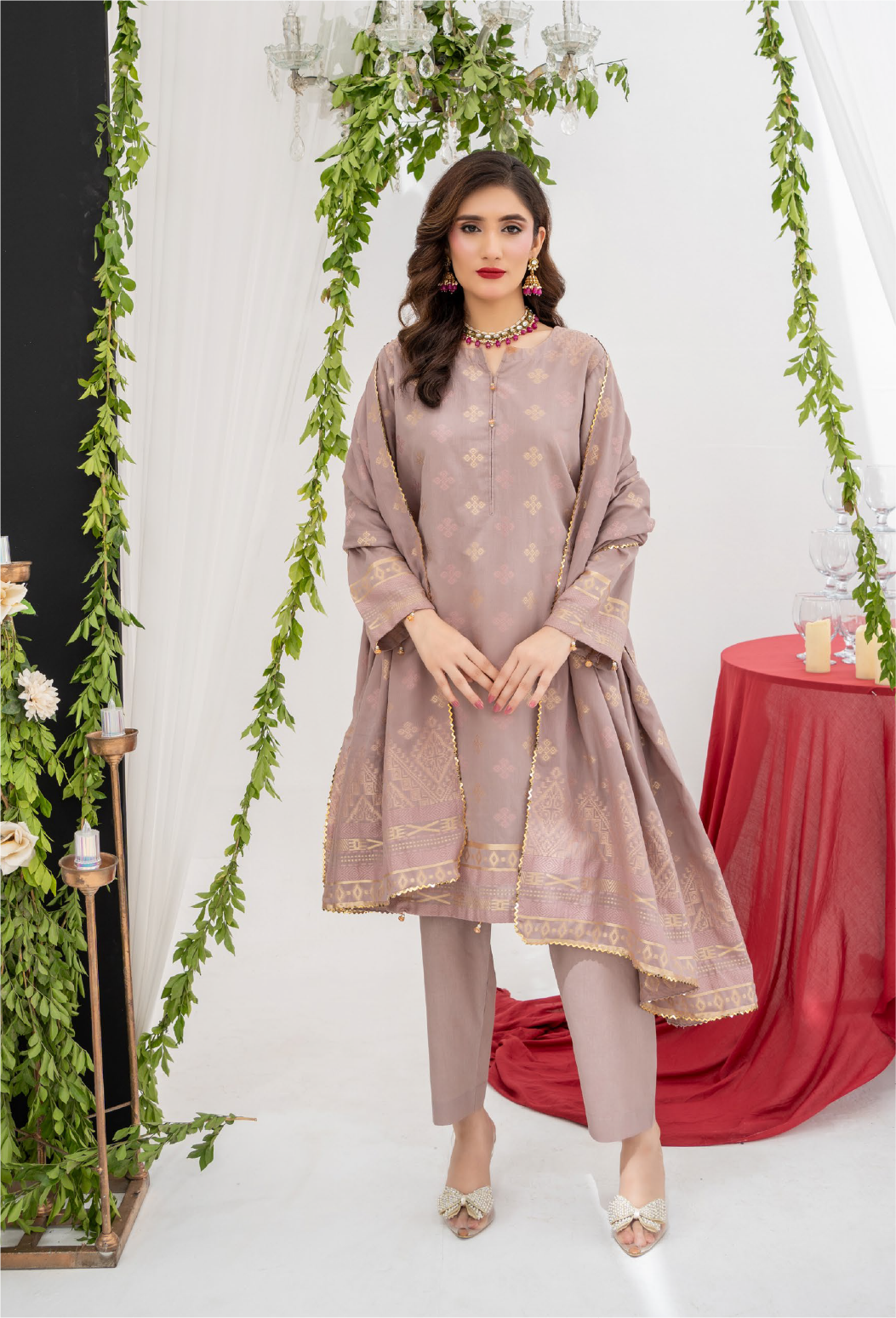 Zesh Premium Jacquard 3 Piece Unstitched