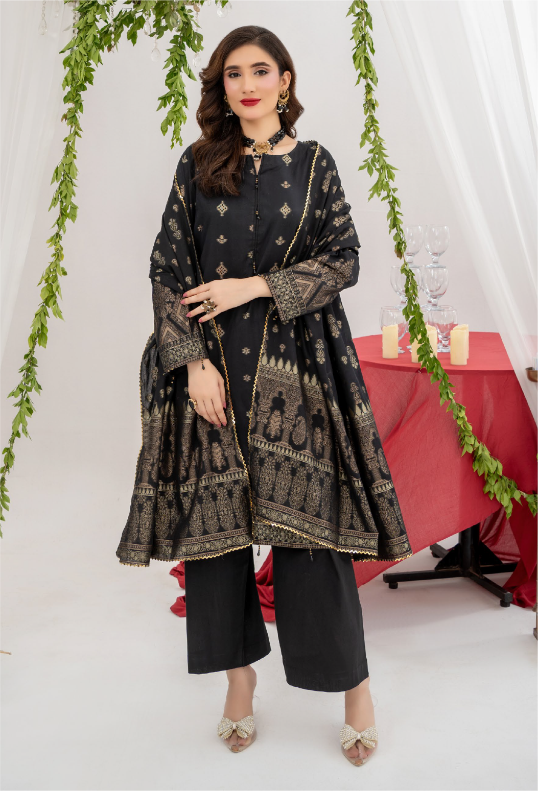 Zesh Premium Jacquard 3 Piece Unstitched