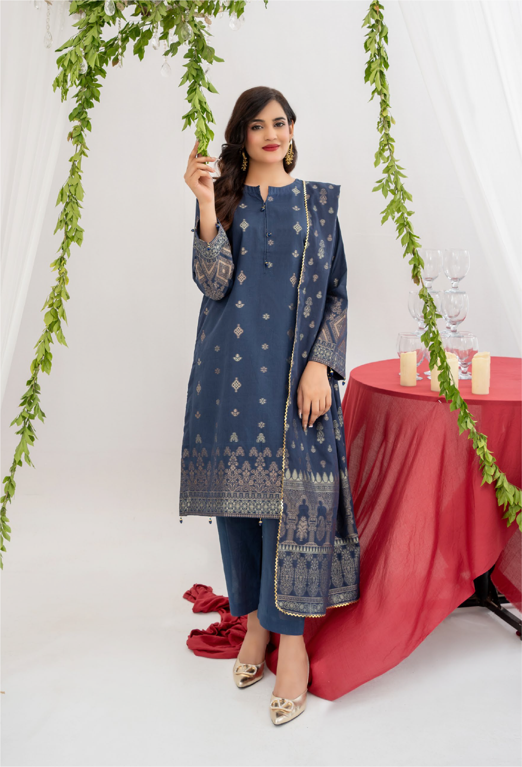 Zesh Premium Jacquard 3 Piece