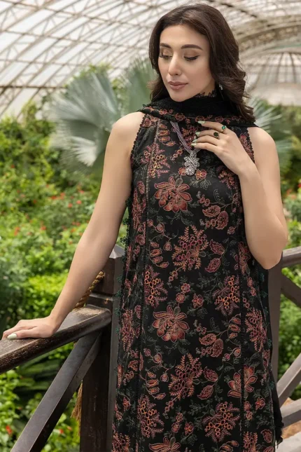 Bareeze BLACK Dhanak 3 Piece - 11484