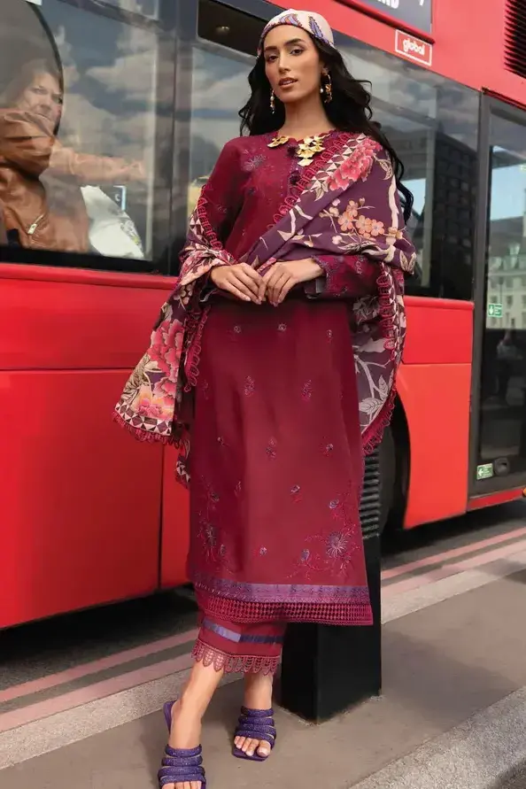 Broadway Showtime By Mushq Embroidered Linen Suits Unstitched 3 Piece MQ23BS MNW-07 Paddington Poise - Winter Collection