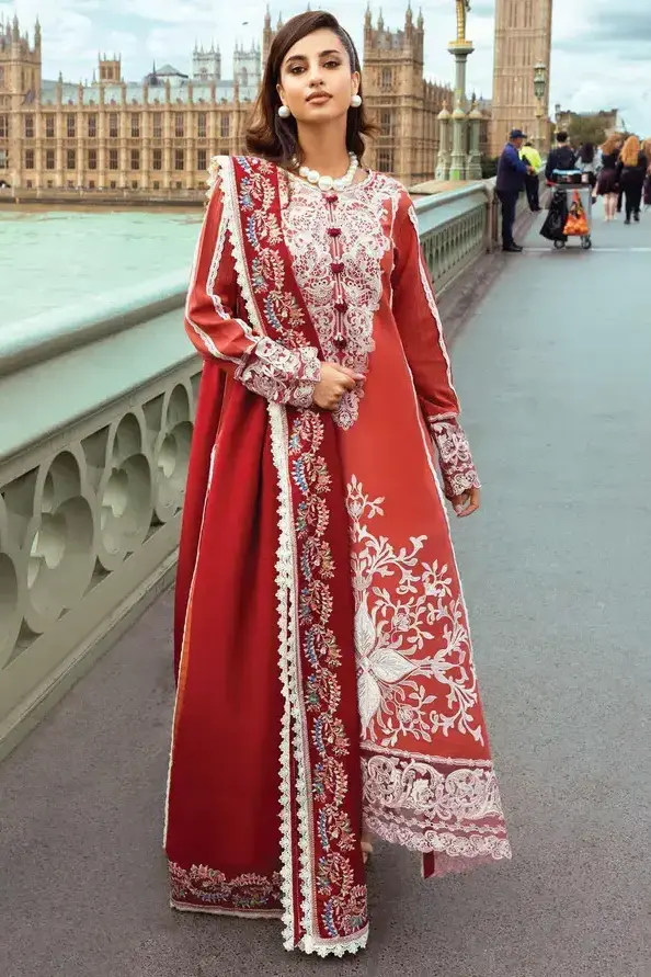 Broadway Showtime By Mushq Embroidered Linen Suits Unstitched 3 Piece MQ23BS MNW-13 Mayfair Muse - Winter Collection