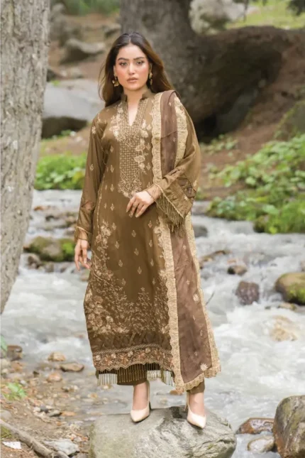 Premium Aalaya By Aalaya – Embroidered Zari Viscose Design #3