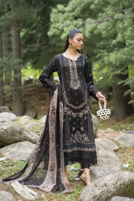 Premium Aalaya By Aalaya – Embroidered Zari Viscose Design #4