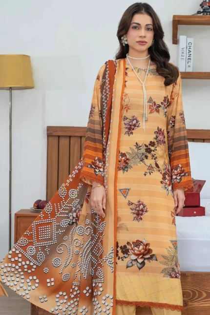Saheliyan Aalaya - Exclusive Digital Print 3 Piece Unstitched Design#2