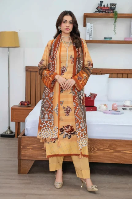 Saheliyan Aalaya - Exclusive Digital Print 3 Piece Unstitched Design#2
