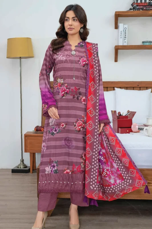 Saheliyan Aalaya - Exclusive Digital Print 3 Piece Unstitched Design#3