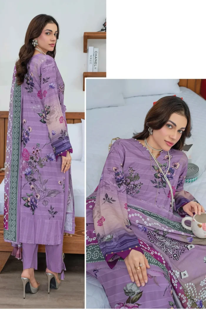 Saheliyan Aalaya - Exclusive Digital Print 3 Piece Unstitched Design#6