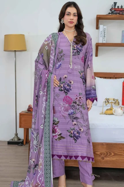 Saheliyan Aalaya - Exclusive Digital Print 3 Piece Unstitched Design#6