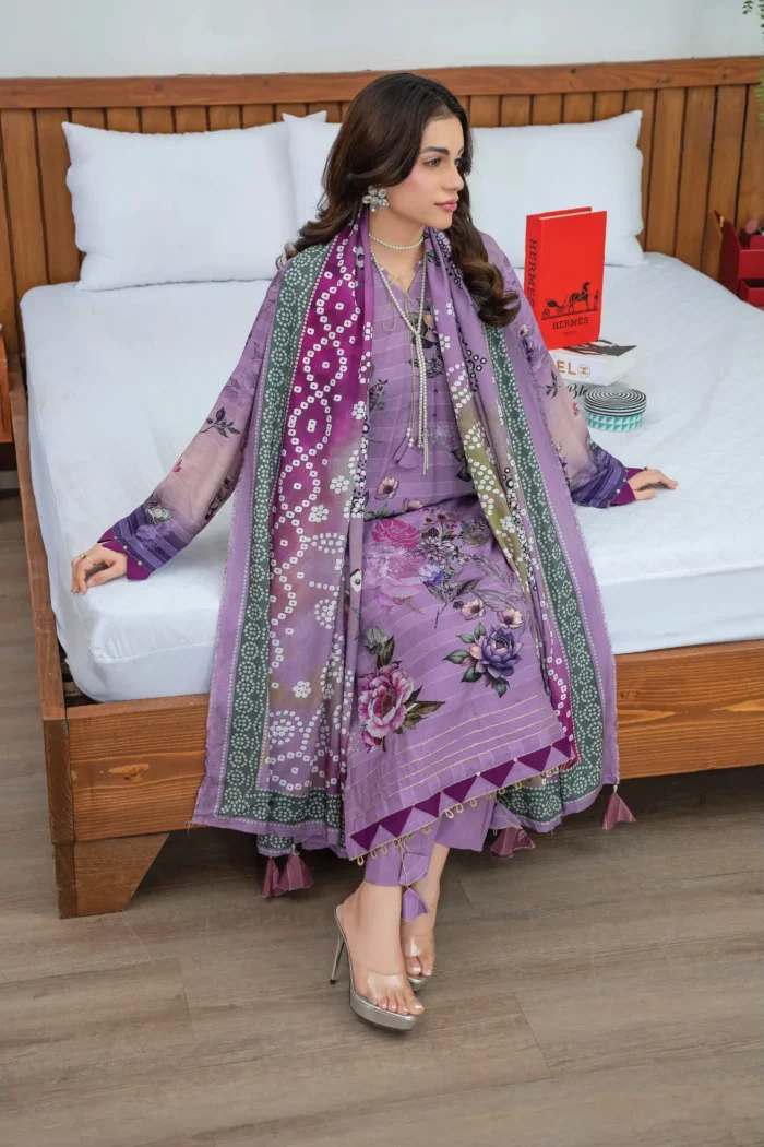 Saheliyan Aalaya - Exclusive Digital Print 3 Piece Unstitched Design#6