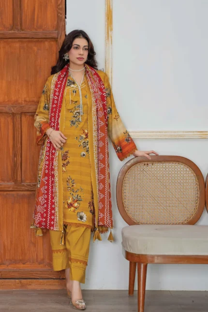 Saheliyan Aalaya - Exclusive Digital Print 3 Piece Unstitched Design#9
