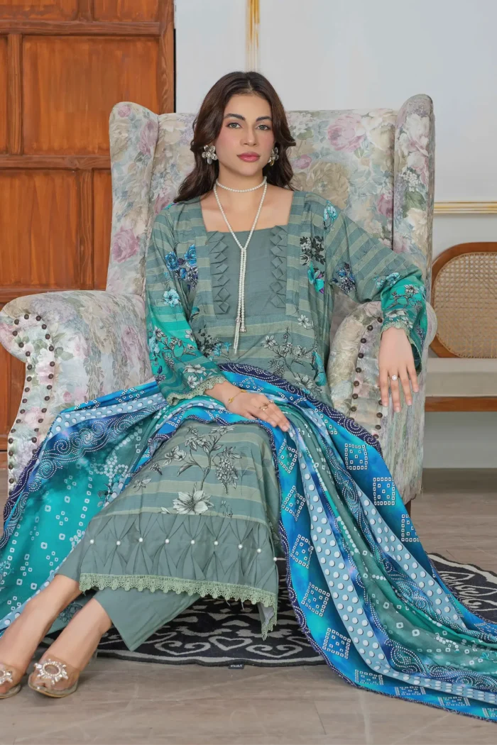 Saheliyan Aalaya - Exclusive Digital Print 3 Piece Unstitched Design#10