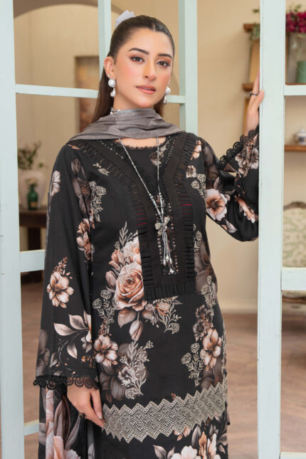 Blackberry by Aalaya Exclusive Embroidered Luxury Digital Print Design #1