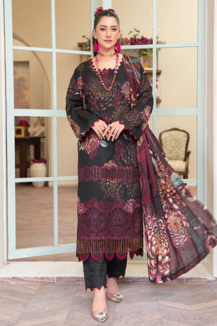 Blackberry by Aalaya Exclusive Embroidered Luxury Digital Print Design #2