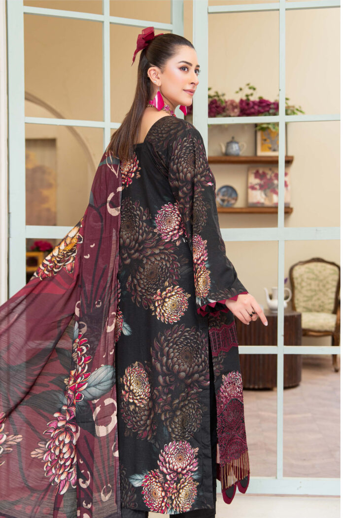 Blackberry by Aalaya Exclusive Embroidered Luxury Digital Print Design #2