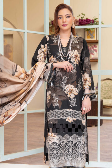 Blackberry by Aalaya Exclusive Embroidered Luxury Digital Print Design #3