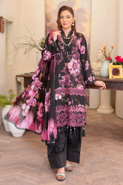 Blackberry by Aalaya Exclusive Embroidered Luxury Digital Print Design #7