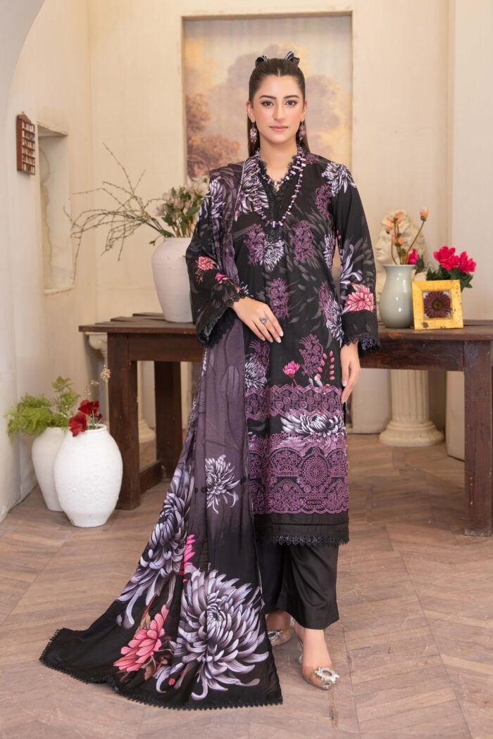 Blackberry by Aalaya Exclusive Embroidered Luxury Digital Print Design #8