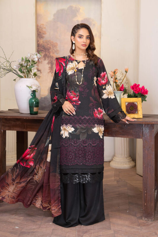 Blackberry by Aalaya Exclusive Embroidered Luxury Digital Print Design #9