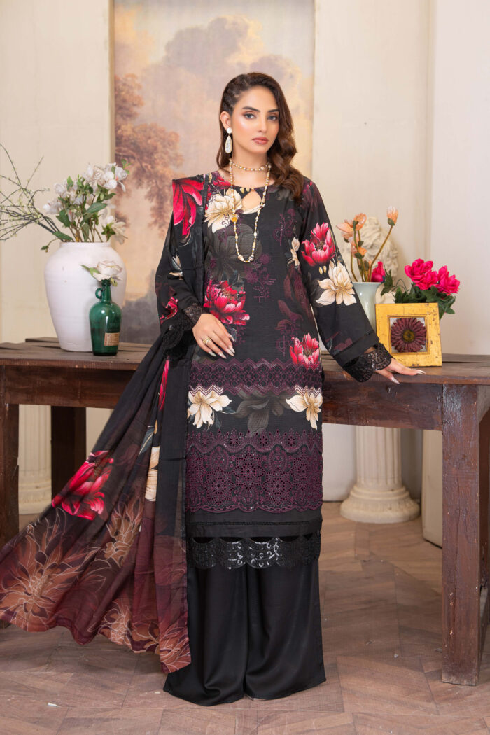 Blackberry by Aalaya Exclusive Embroidered Luxury Digital Print Design #9