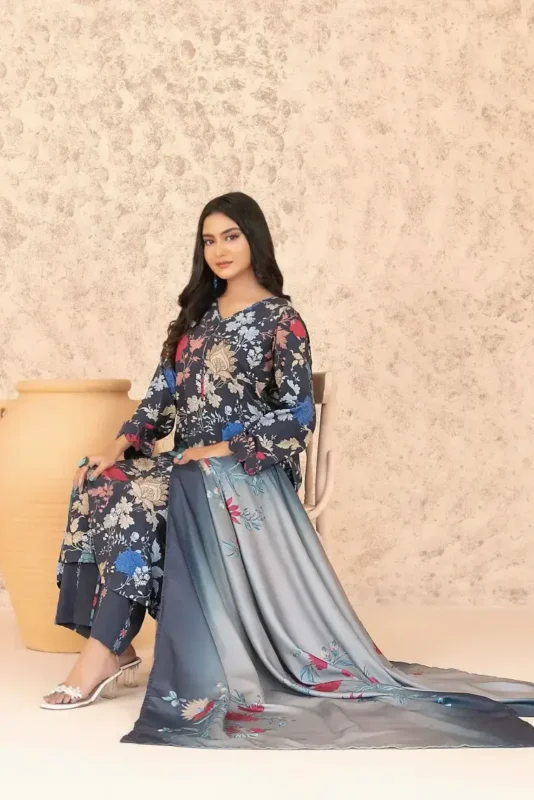Melek BY Tawakkal Unstitched 3 Piece D-4307