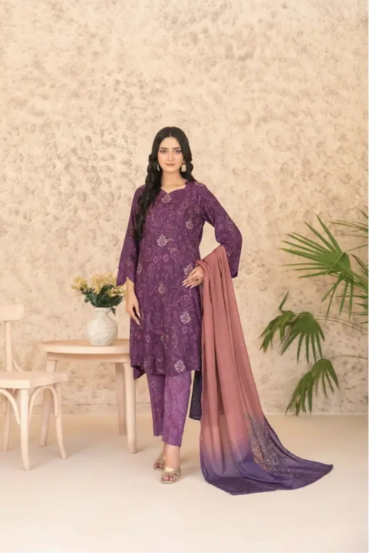 Melek BY Tawakkal Unstitched 3 Piece D-4309