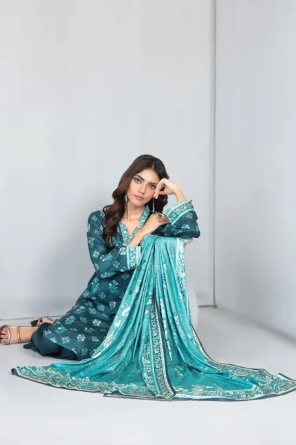 Dilnur By Tawakkal - Twill staple digital Print 3-Piece Unstitch D-4497