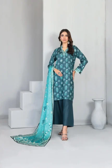 Dilnur By Tawakkal - Twill staple digital Print 3-Piece Unstitch D-4497