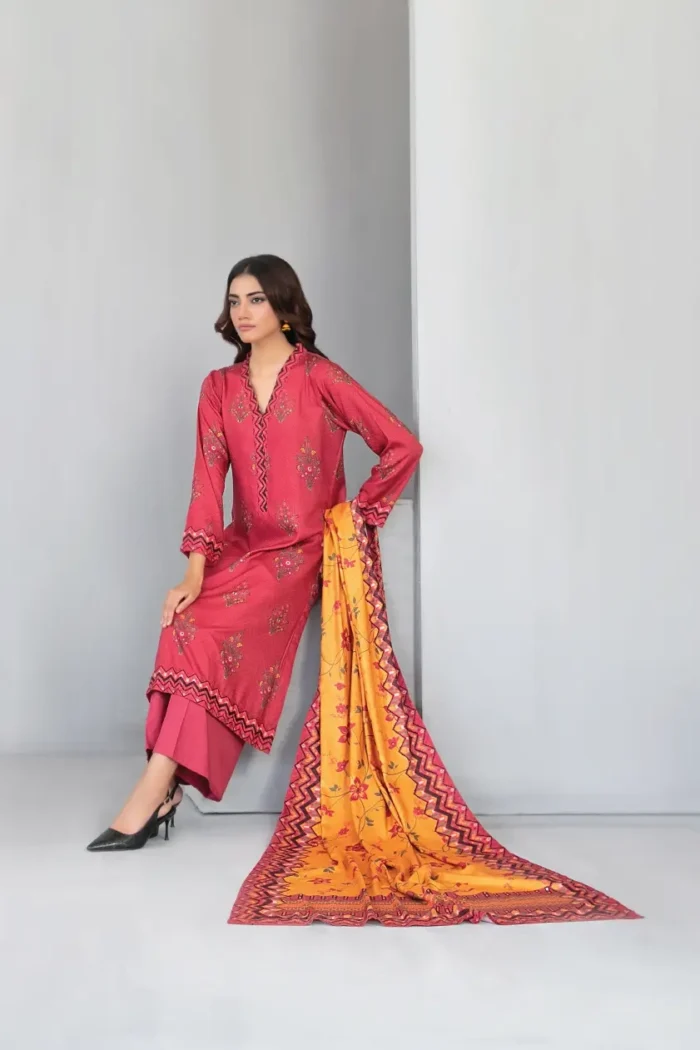 Dilnur By Tawakkal - Twill staple digital Print 3-Piece Unstitch D-4499