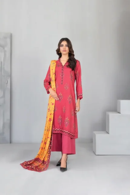 Dilnur By Tawakkal - Twill staple digital Print 3-Piece Unstitch D-4499