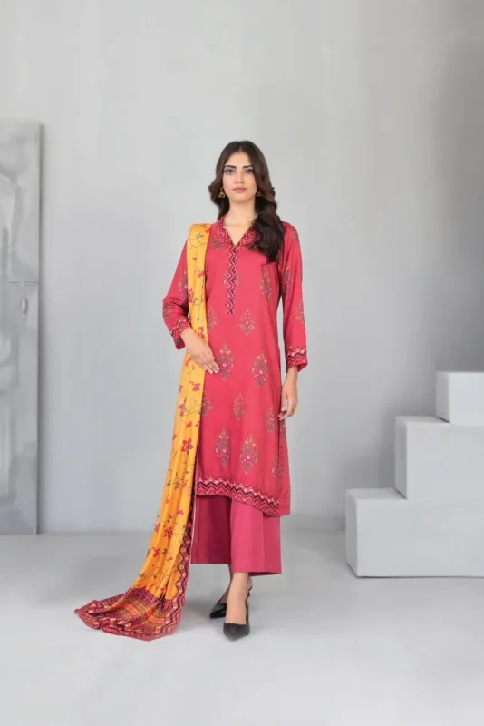 Dilnur By Tawakkal - Twill staple digital Print 3-Piece Unstitch D-4499