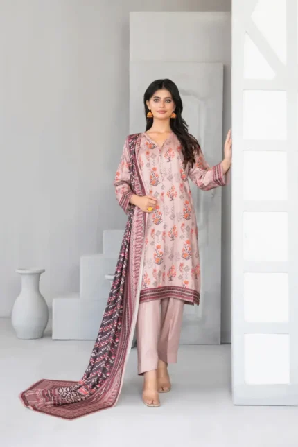 Dilnur By Tawakkal - Twill staple digital Print 3-Piece Unstitch D-4500