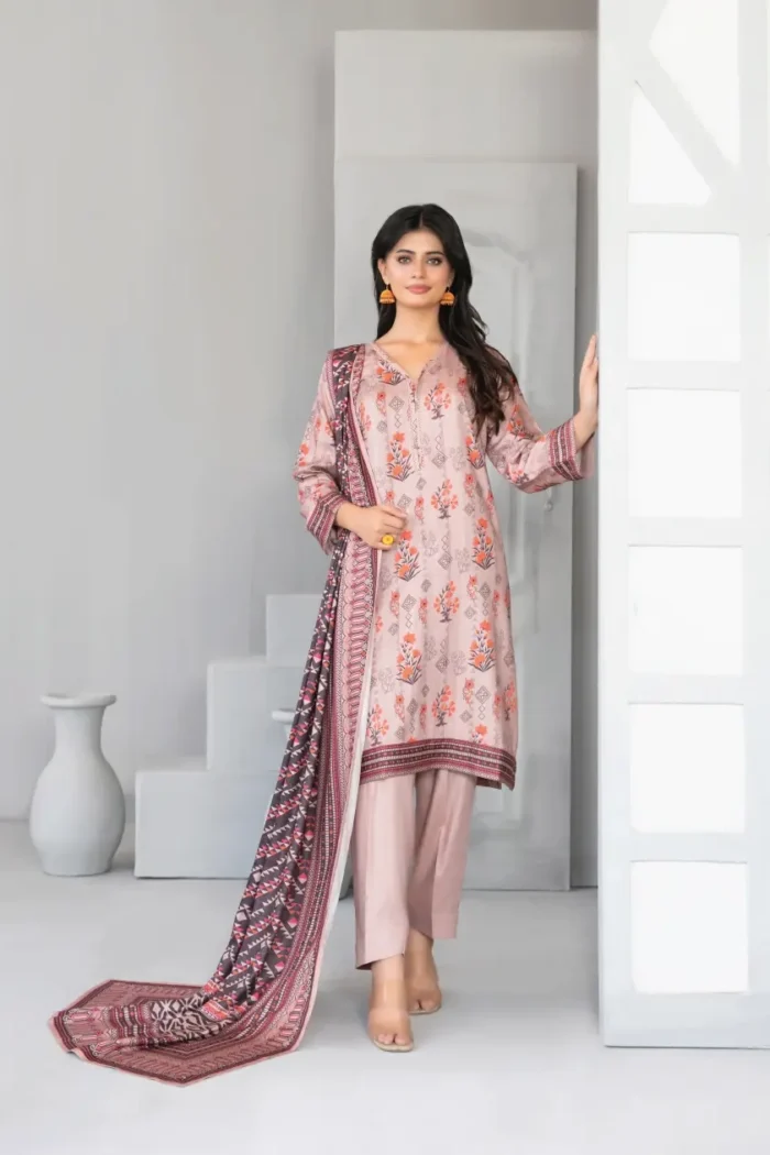 Dilnur By Tawakkal - Twill staple digital Print 3-Piece Unstitch D-4500