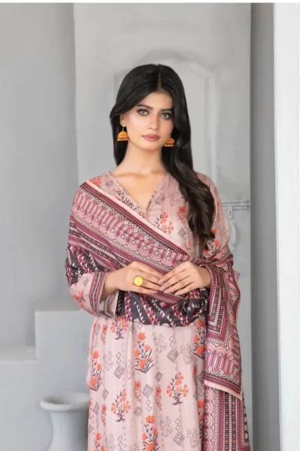 Dilnur By Tawakkal - Twill staple digital Print 3-Piece Unstitch D-4500