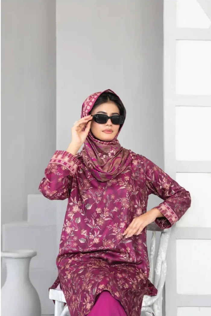 Dilnur By Tawakkal - Twill staple digital Print 3-Piece Unstitch D-4502