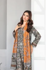 Dilnur By Tawakkal - Twill staple digital Print 3-Piece Unstitch D-4503