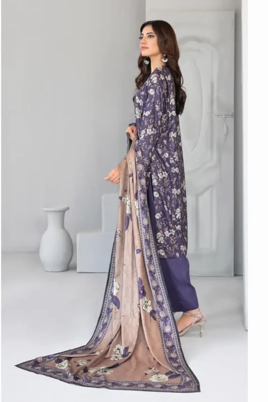 Dilnur By Tawakkal - Twill staple digital Print 3-Piece Unstitch D-4506