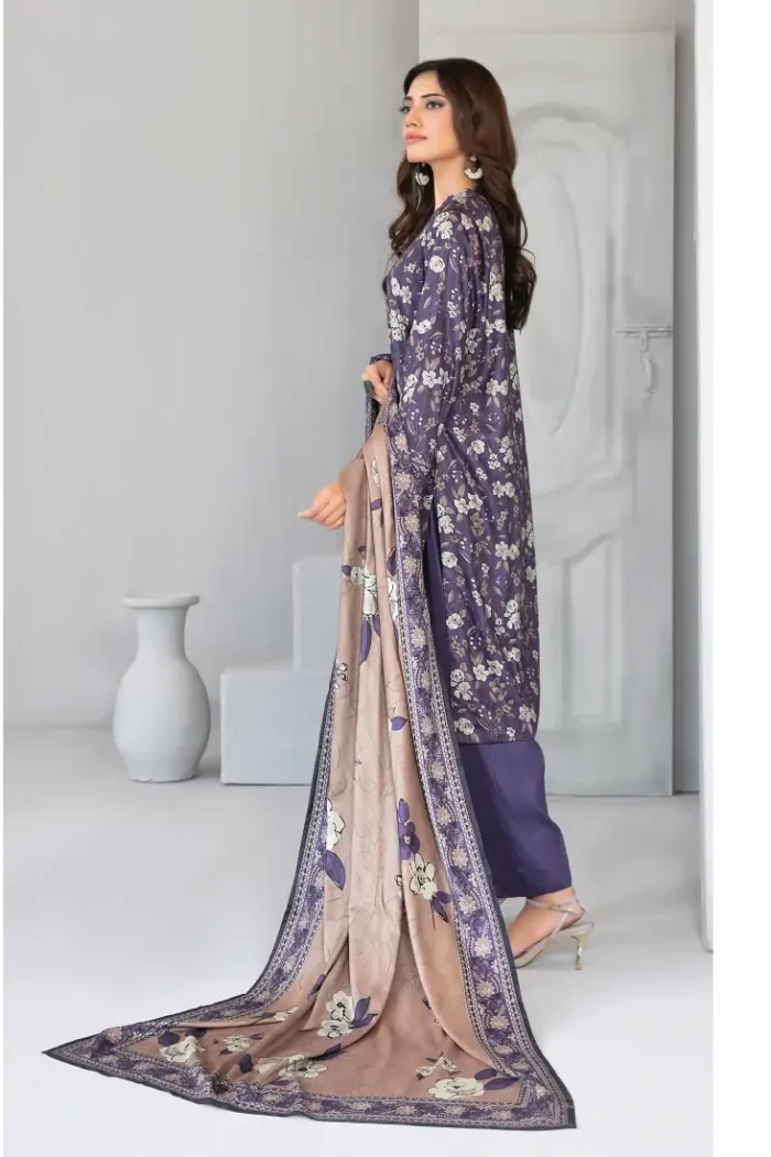Dilnur By Tawakkal - Twill staple digital Print 3-Piece Unstitch D-4506