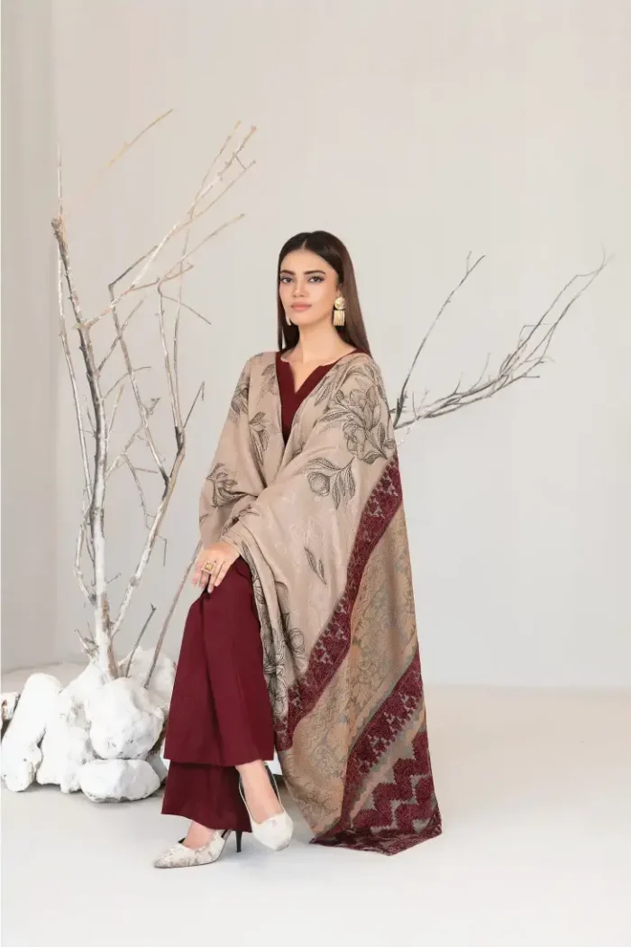 Farhin By Tawakkal Unstitched 3 Piece Collection - Leather Peach Finish D-4591