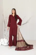 Farhin By Tawakkal Unstitched 3 Piece Collection - Leather Peach Finish D-4591