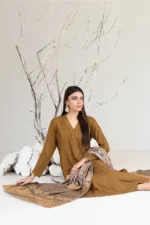 Farhin By Tawakkal Unstitched 3 Piece Collection - Leather Peach Finish D-4592